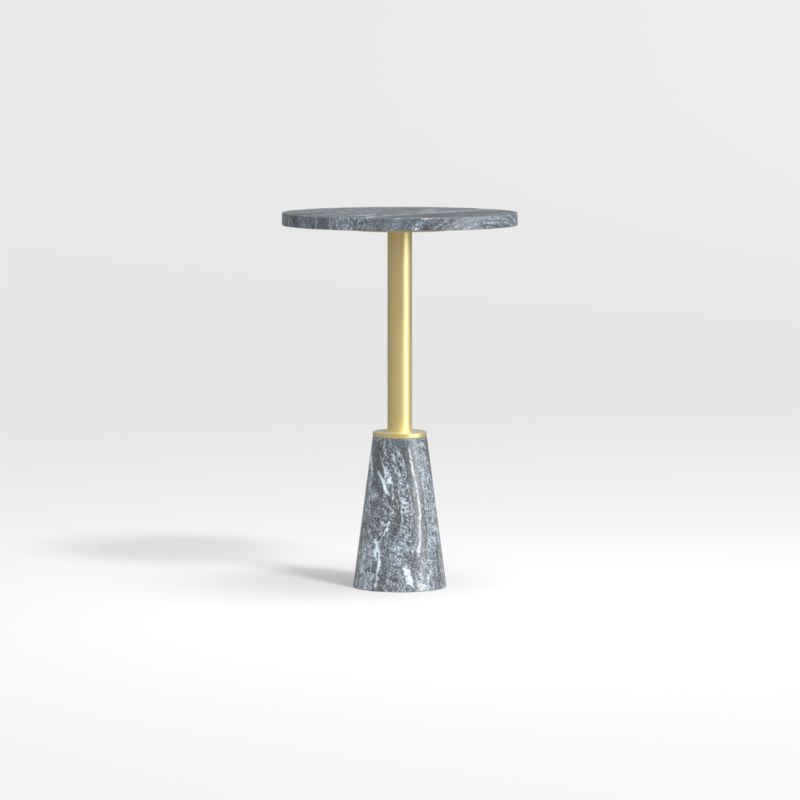 Leni Black Marble Drink Table - image 2 of 14