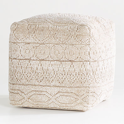 View Lennon Patterned Pouf 18" details