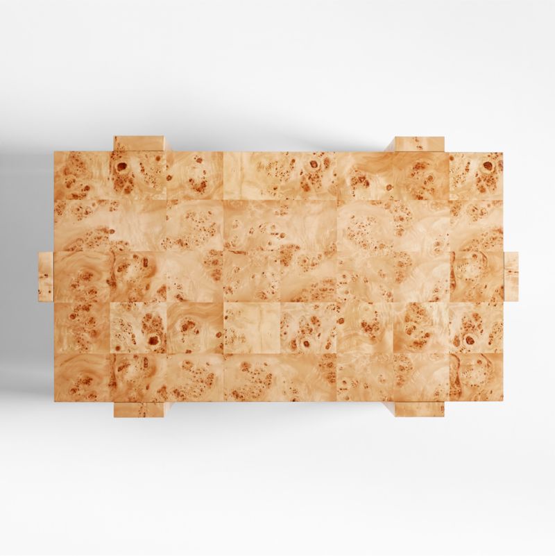 Leon Natural Burl Wood 48" Rectangular Coffee Table