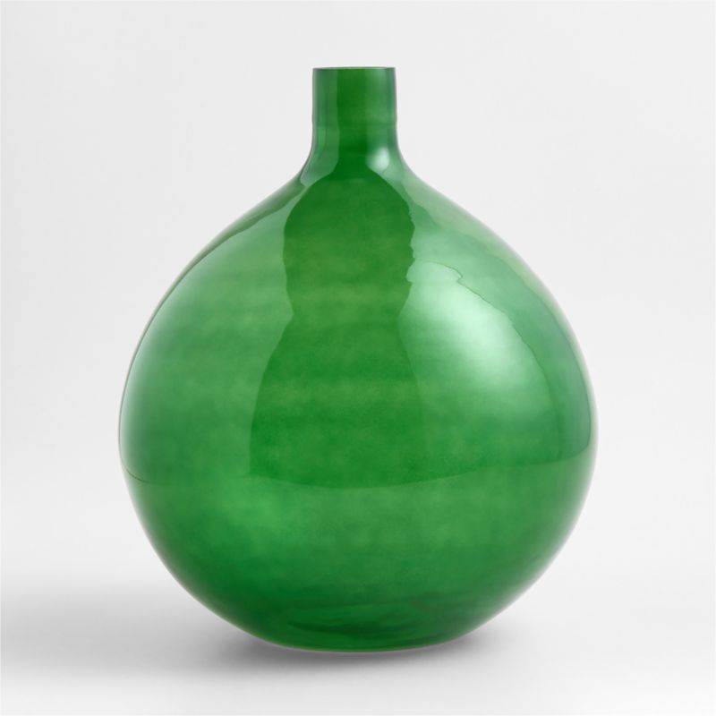 Leone Round Green Glass Vase 17" - image 3 of 5