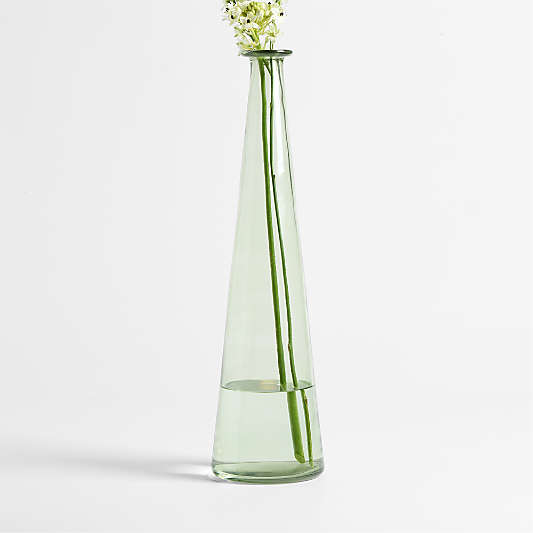 Leone Tall Green Glass Vase 22"