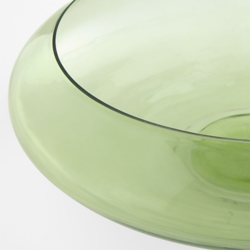 Leone Green Glass Centerpiece Bowl 21" - image 4 of 5