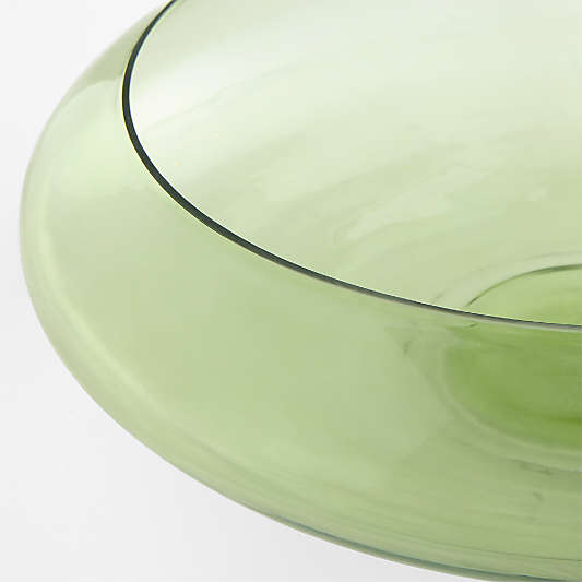 Leone Green Glass Centerpiece Bowl 21"