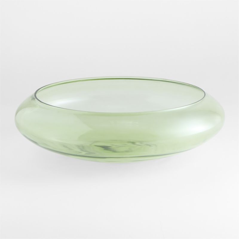 Leone Green Glass Centerpiece Bowl 21" - image 3 of 5