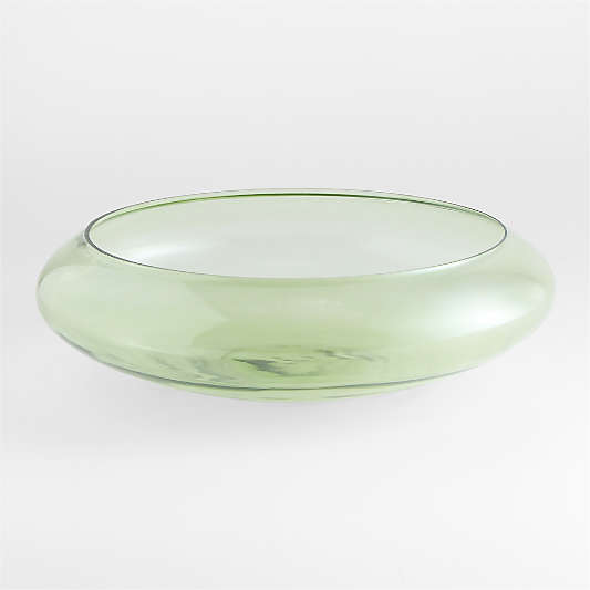 Leone Green Glass Centerpiece Bowl 21"