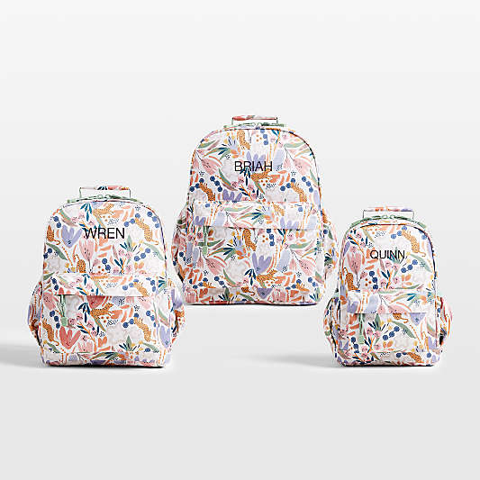 Leopard Floral Kids Backpacks