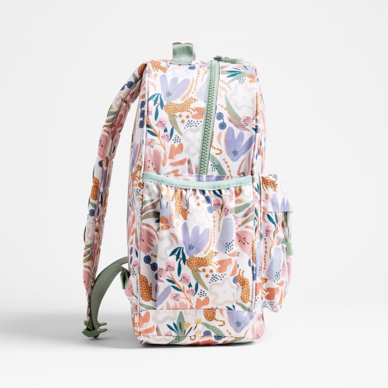 Leopard Floral Large Kids Backpack with Side Pockets - image 6 of 15