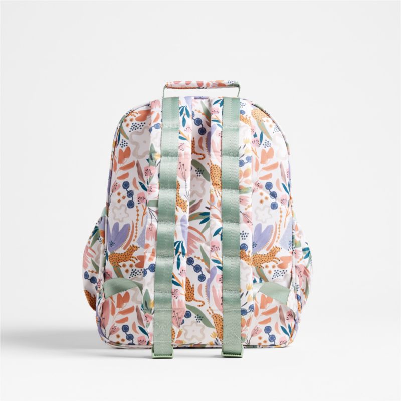 Leopard Floral Medium Kids Backpack with Side Pockets - image 8 of 17