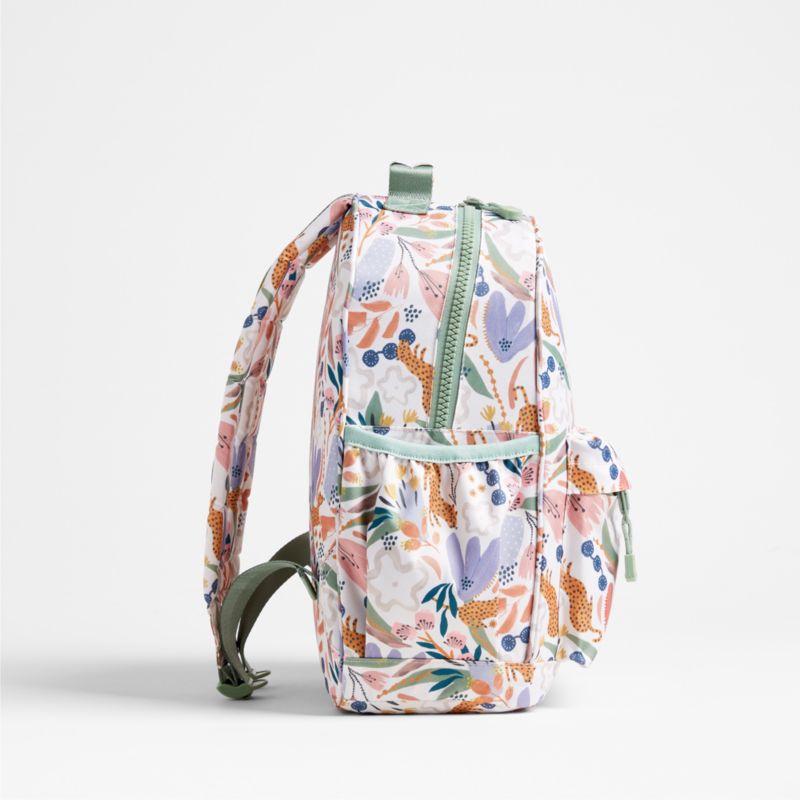 Leopard Floral Medium Kids Backpack with Side Pockets - image 7 of 17