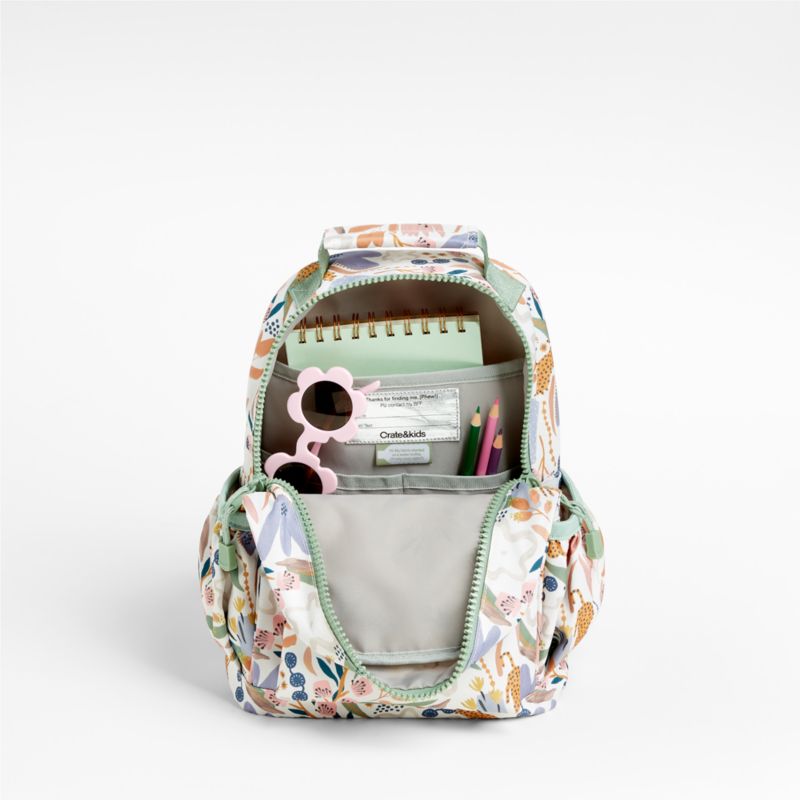 Leopard Floral Small Kids Backpack with Side Pockets - image 10 of 16