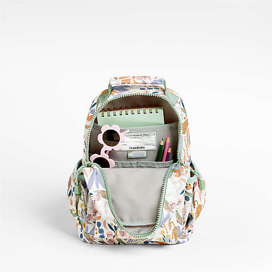 Leopard Floral Small Kids Backpack with Side Pockets