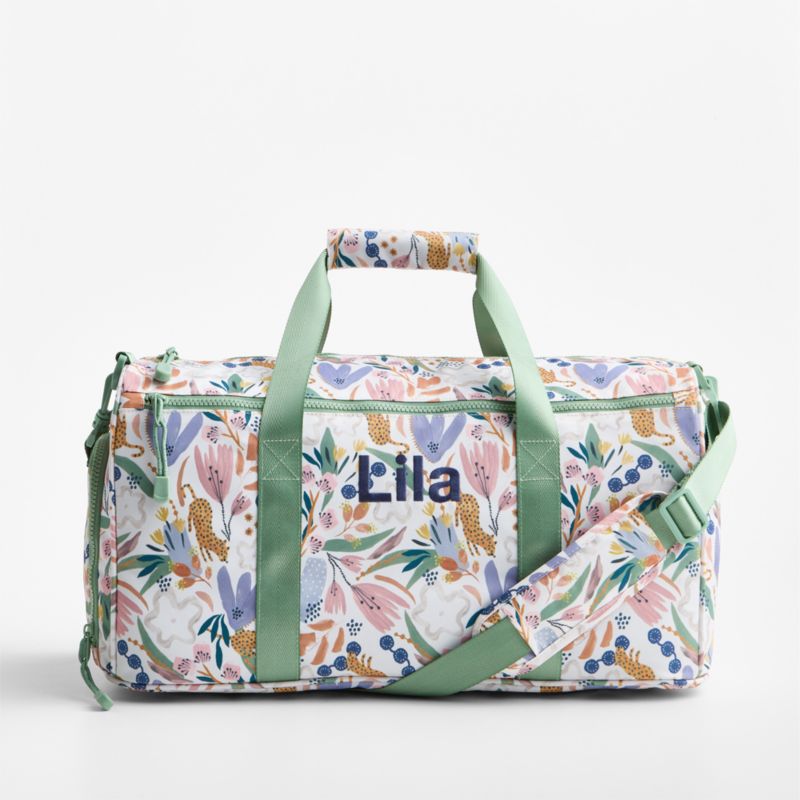 Viewing product image Leopard Floral Kids Duffel Bag - image 1 of 7
