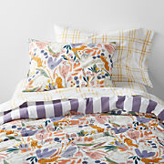Leopard Floral Organic Cotton Kids Twin Duvet Cover