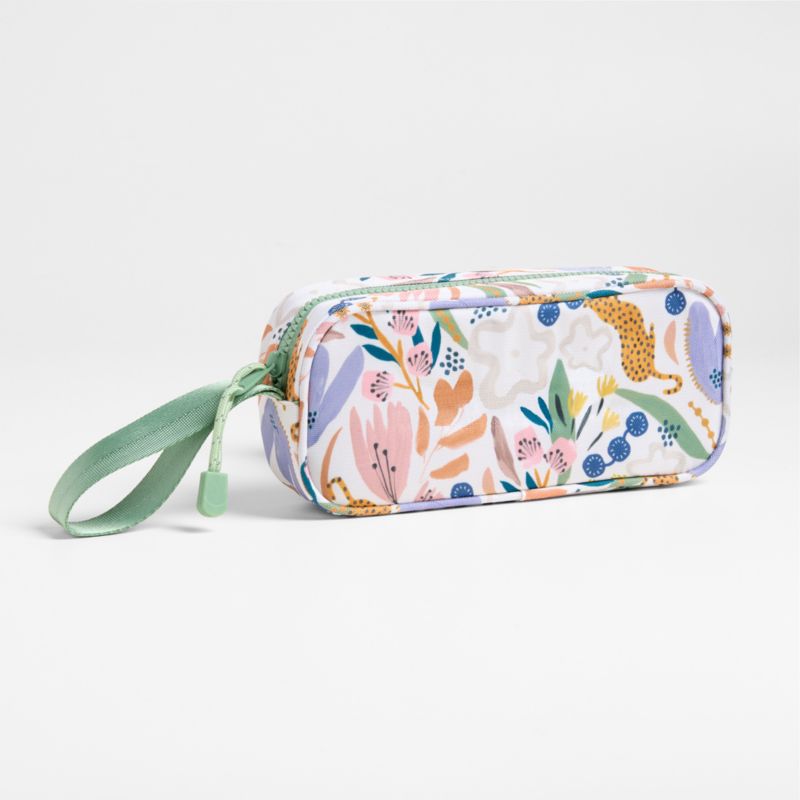 Leopard Floral Soft Kids Pencil Case