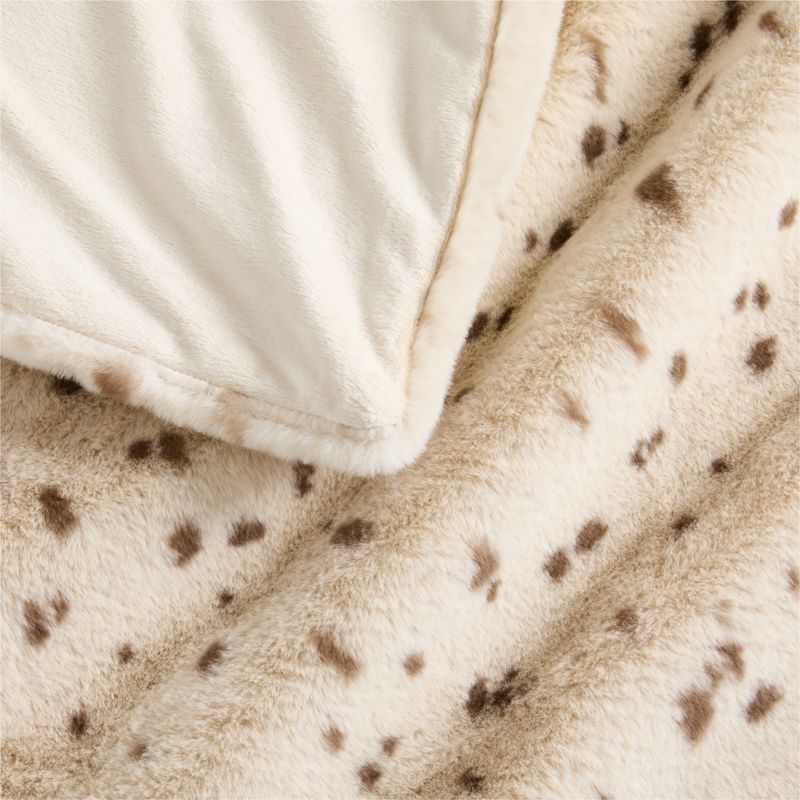 Leopard Print Faux Fur Baby Stroller Blanket - image 4 of 6