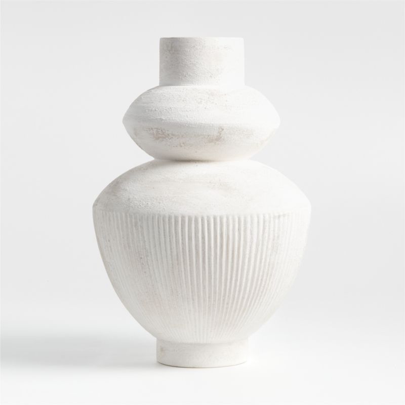 Les Crêtes White Textured Vase 18" by Athena Calderone - image 12 of 18