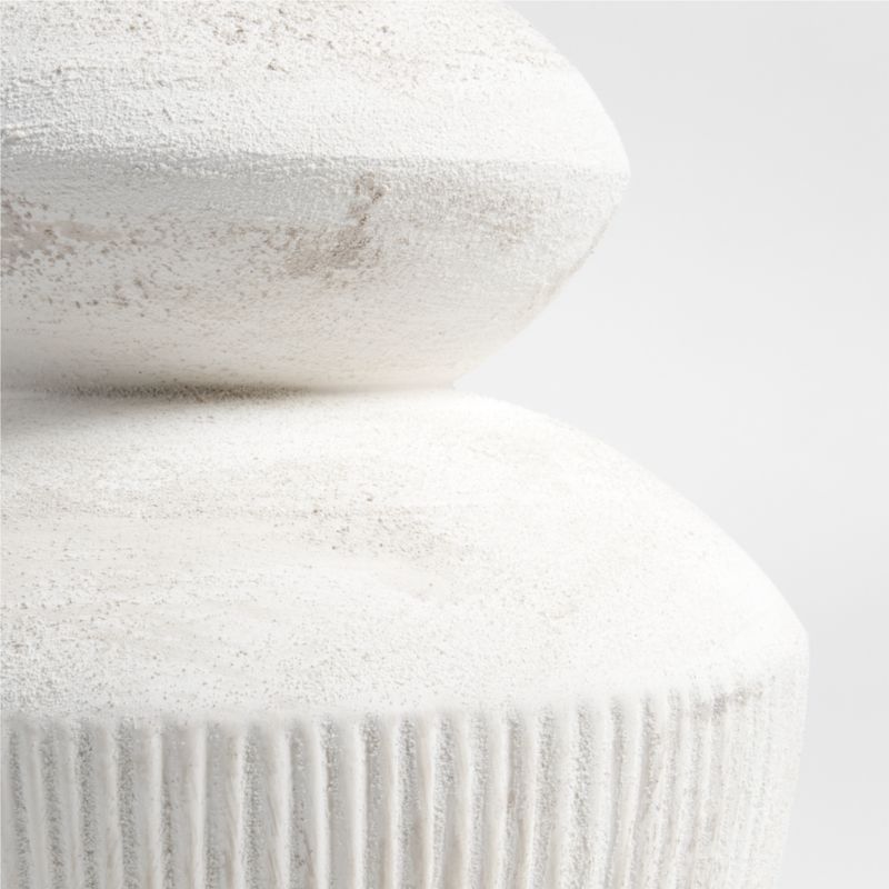 Les Crêtes White Textured Vase 18" by Athena Calderone - image 13 of 18