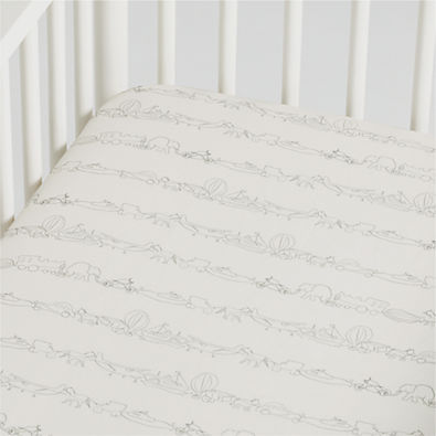 View Let's Go Organic Cotton Baby Crib Fitted Sheet by Leanne Ford details