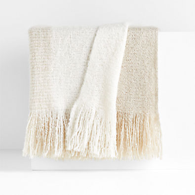 View Letti 70"x55" Ivory Throw Blanket details