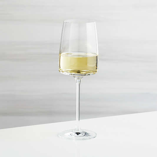 Level Square White Wine Glass
