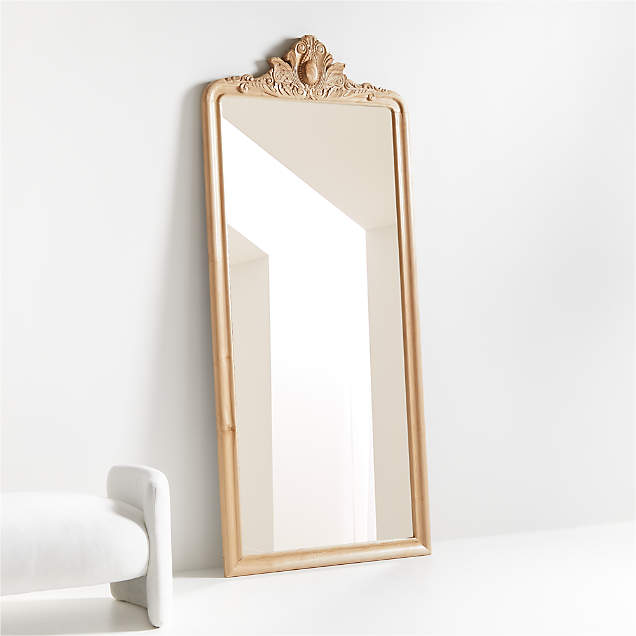 Emmy Brass Floor Mirror + Reviews Crate & Barrel