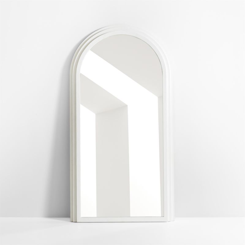 Lewes White Plaster Floor Mirror 40"x76" - image 2 of 4