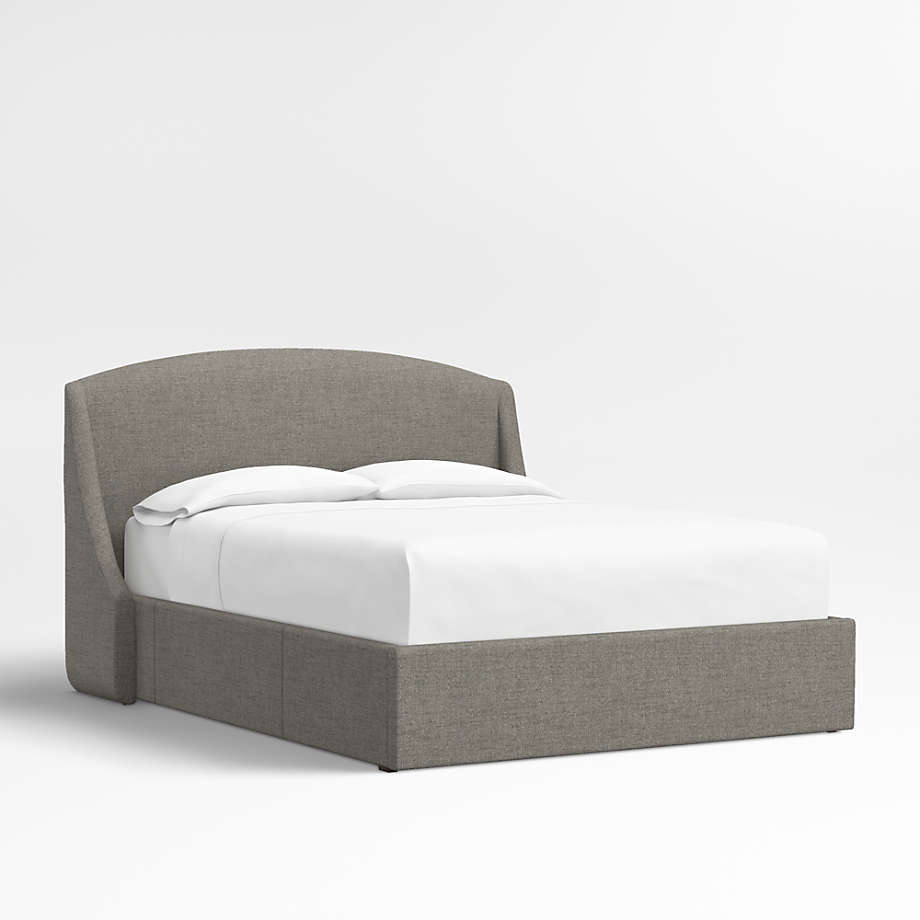 Lafayette 48" Boucle Dark Grey Upholstered Queen Headboard with Storage