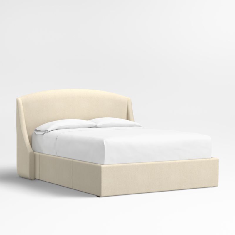 Lafayette 48" Ivory Upholstered King Headboard with Storage Bed Base - image 2 of 6