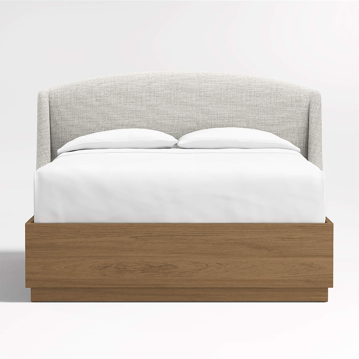 Lafayette 48" Weave Mist Grey Upholstered Queen Headboard with Batten