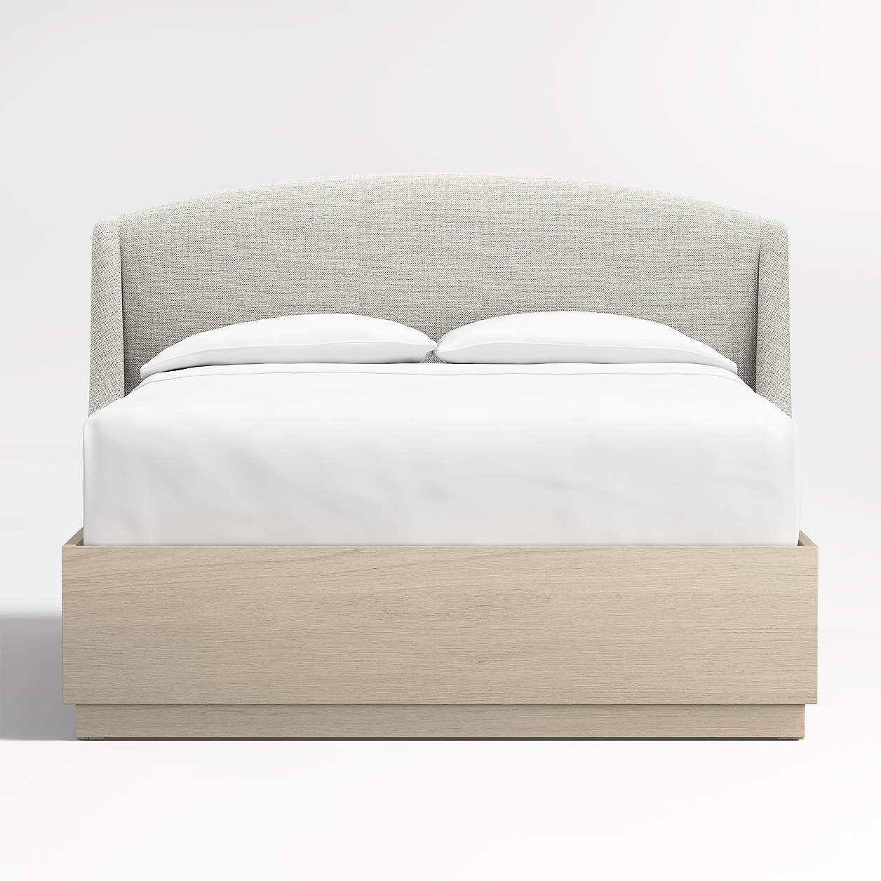 Lafayette 48" Weave Mist Grey Upholstered Queen Headboard with Batten