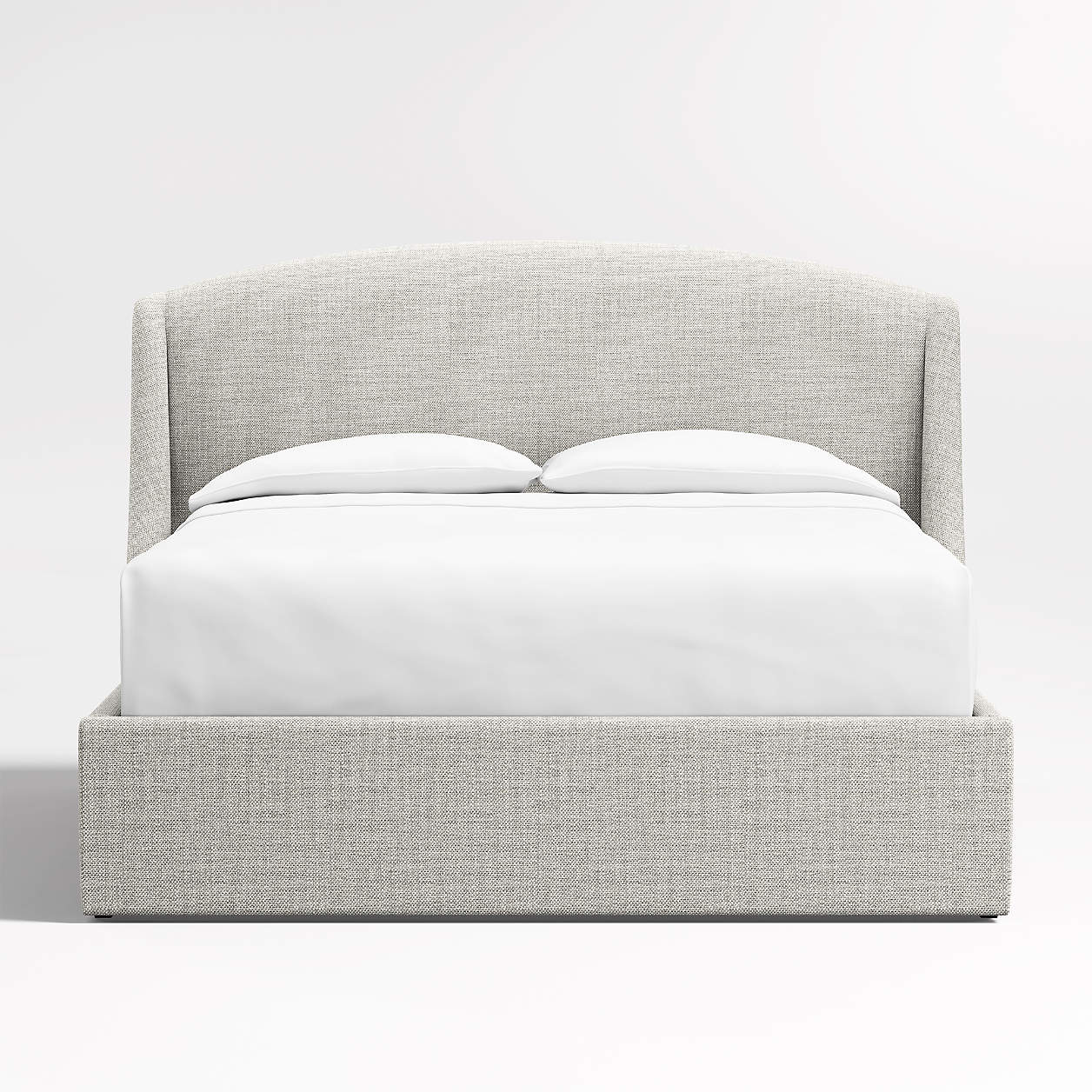 Lafayette 48" Weave Mist Grey Upholstered Queen Headboard with Storage