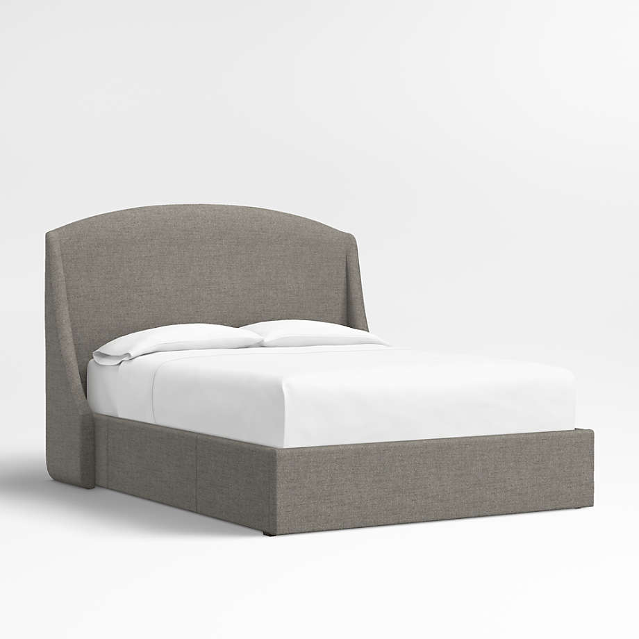 Lafayette 56" Boucle Dark Grey Upholstered Queen Headboard with Storage