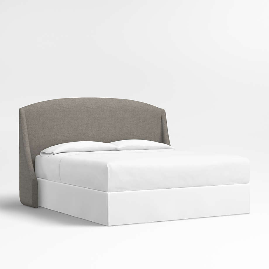 Lafayette 56" Boucle Weave Dark Grey Upholstered King Headboard Crate