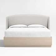 Batten White Oak King Plinth-Base Bed