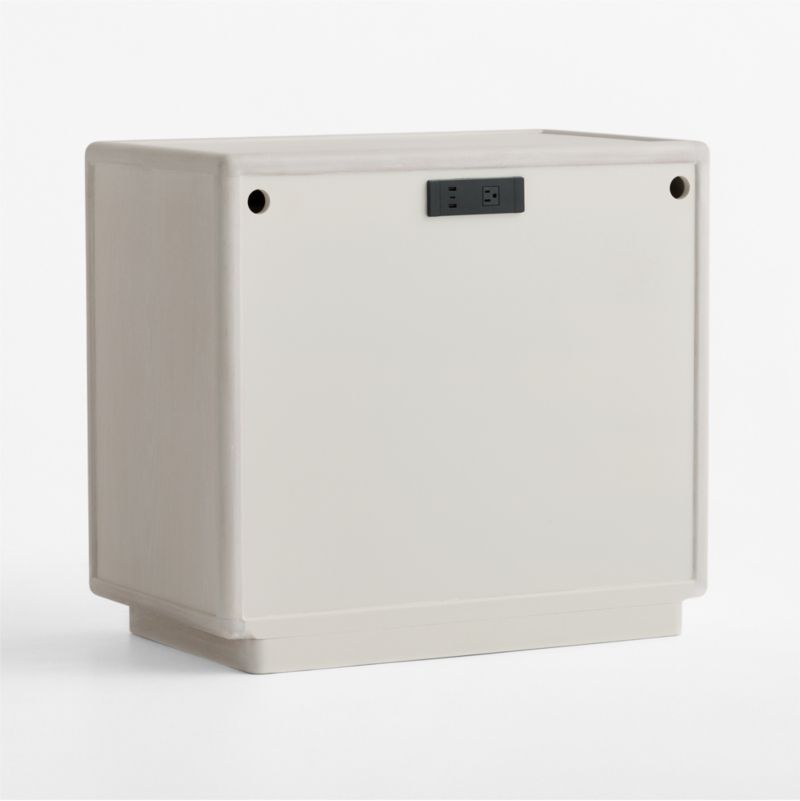 Lafayette 32" Whitewashed Wood 3-Drawer Charging Nightstand - image 4 of 7