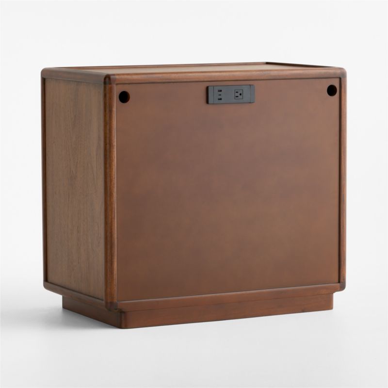 Lafayette 32" Walnut Wood 3-Drawer Charging Nightstand - image 3 of 6