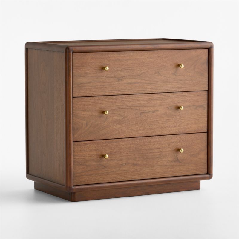 Lafayette 32" Walnut Wood 3-Drawer Charging Nightstand - image 1 of 6