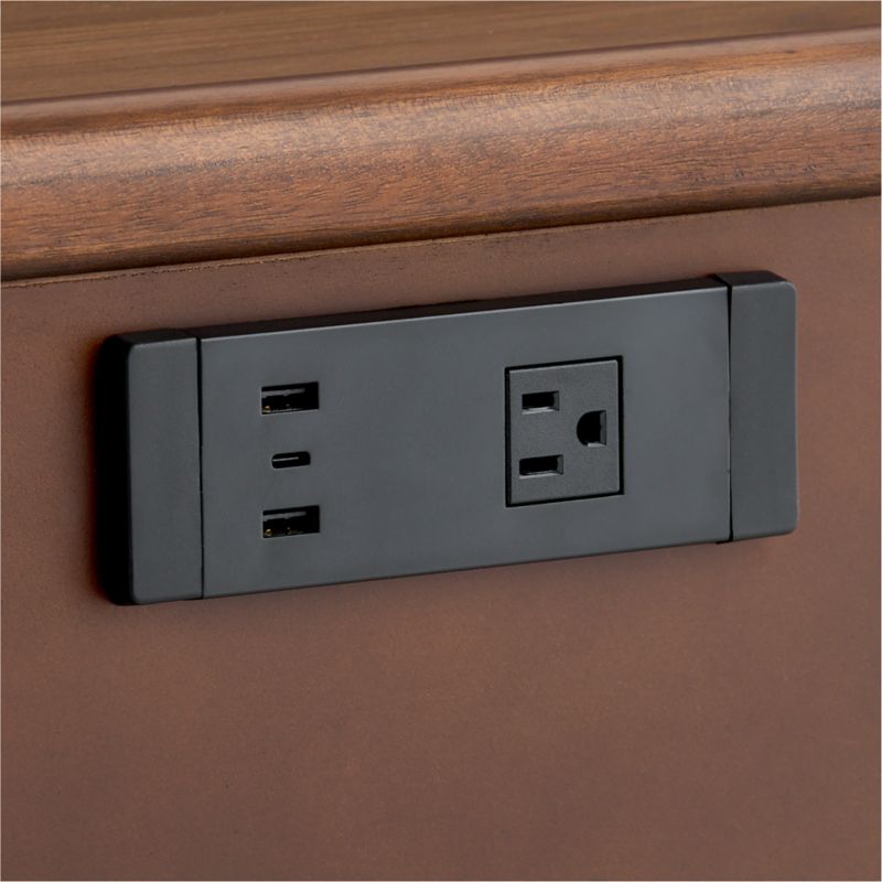 Lafayette 32" Walnut Wood 3-Drawer Charging Nightstand - image 5 of 6