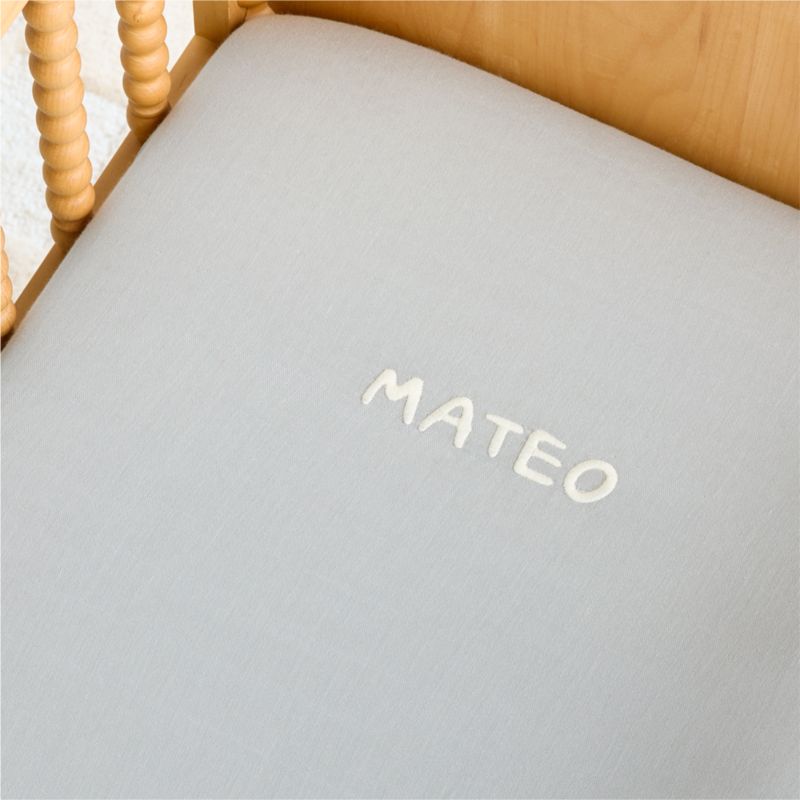 Supersoft Light Blue 100% Organic Cotton Gauze Baby Bassinet Sheet - image 1 of 5