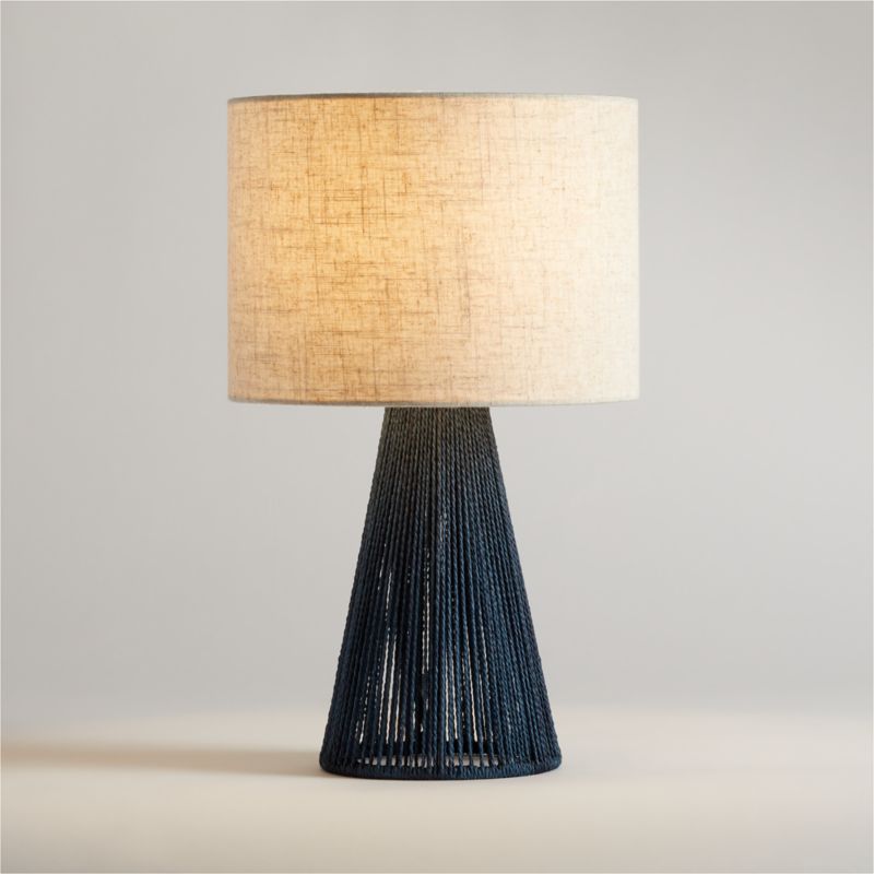 Liam Geo Navy Blue Rope Kids Table Lamp - image 0 of 8