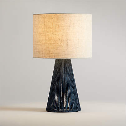 Liam Geo Navy Blue Rope Kids Table Lamp