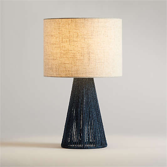 Liam Geo Navy Blue Rope Kids Table Lamp