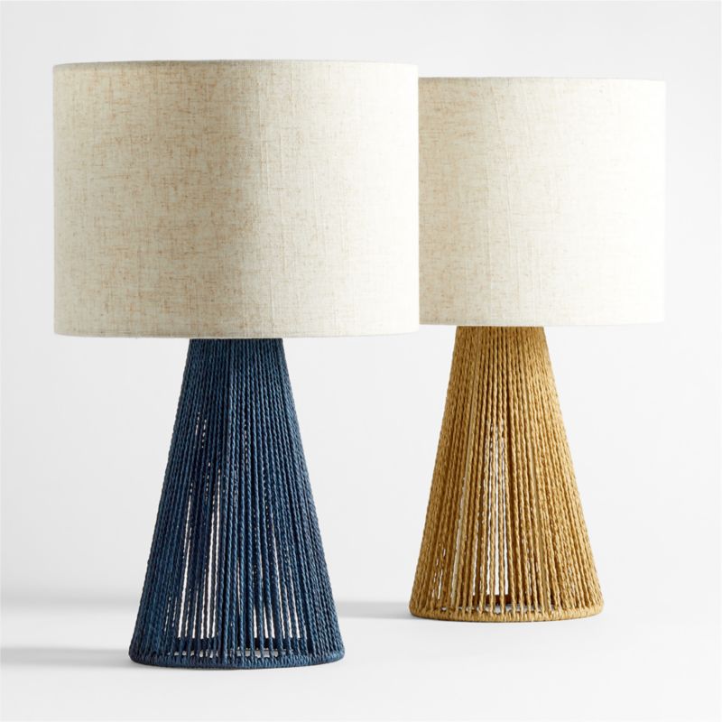 Liam Geo Navy Blue Rope Kids Table Lamp - image 5 of 8