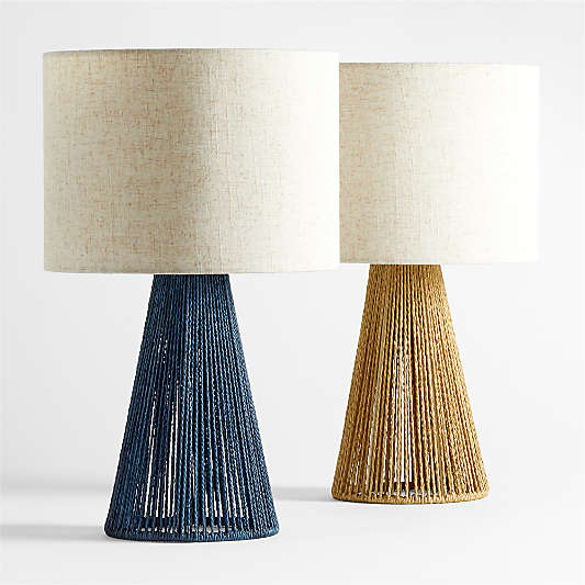 Liam Geo Navy Blue Rope Kids Table Lamp