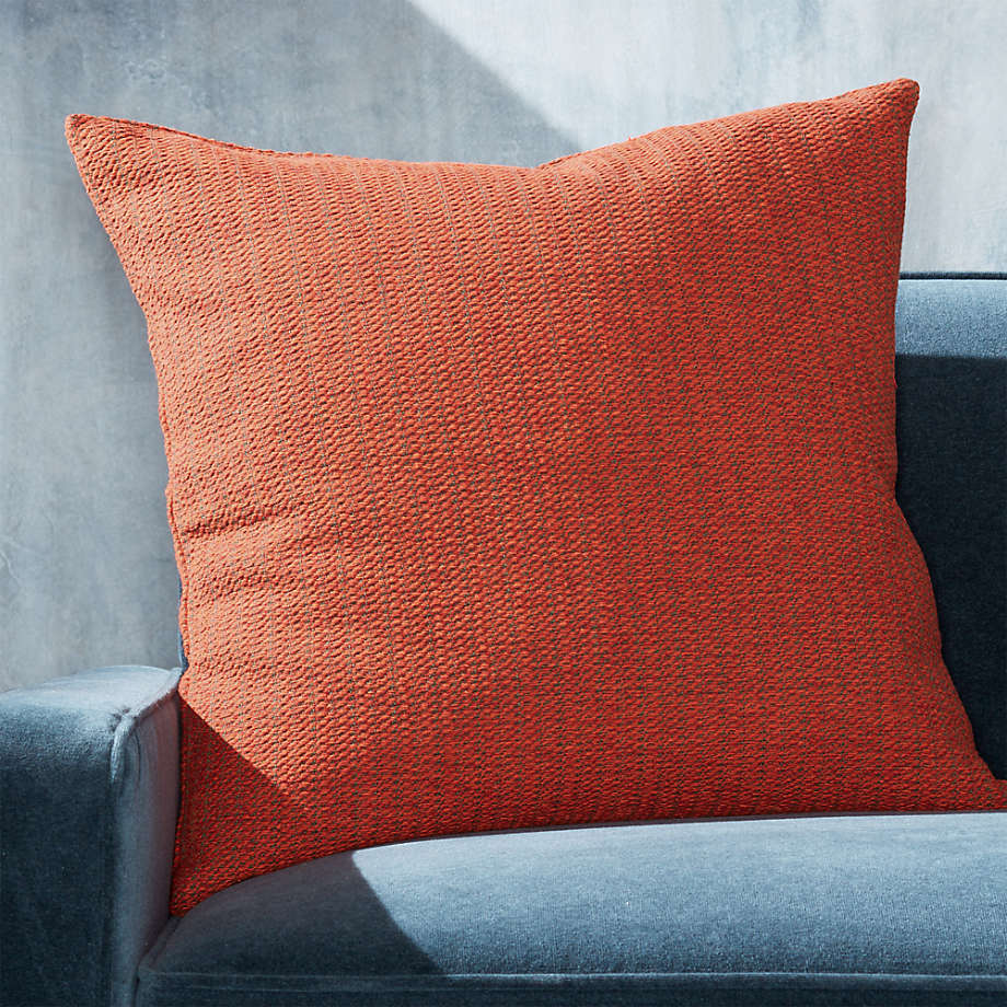 Liano Orange Monochrome Pillow with Down-Alternative Insert 23 ...