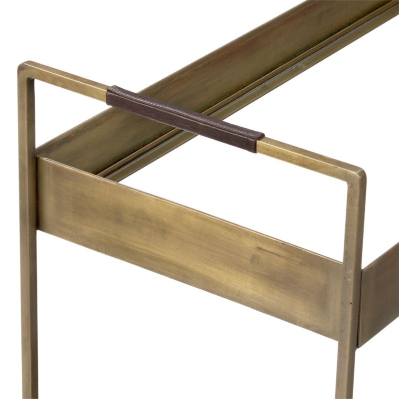 View Libations Antique Brass Bar Cart - image 9 of 12