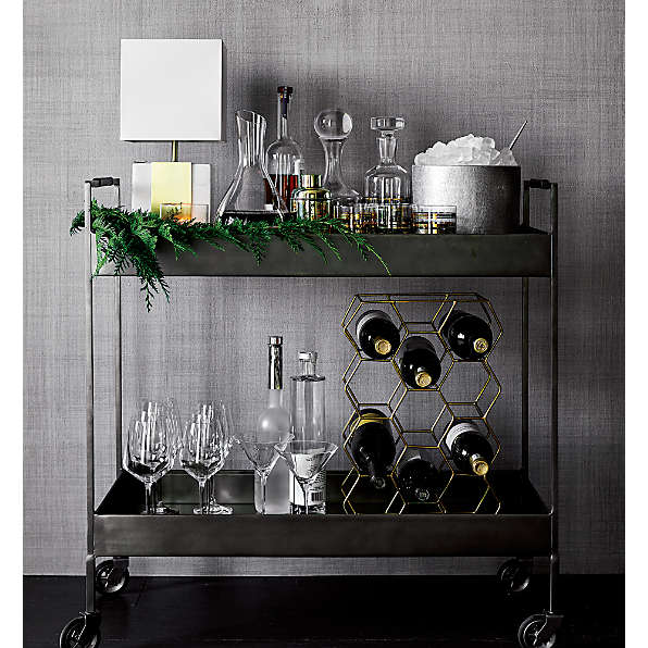 Crate and barrel wine rack deals cabinet