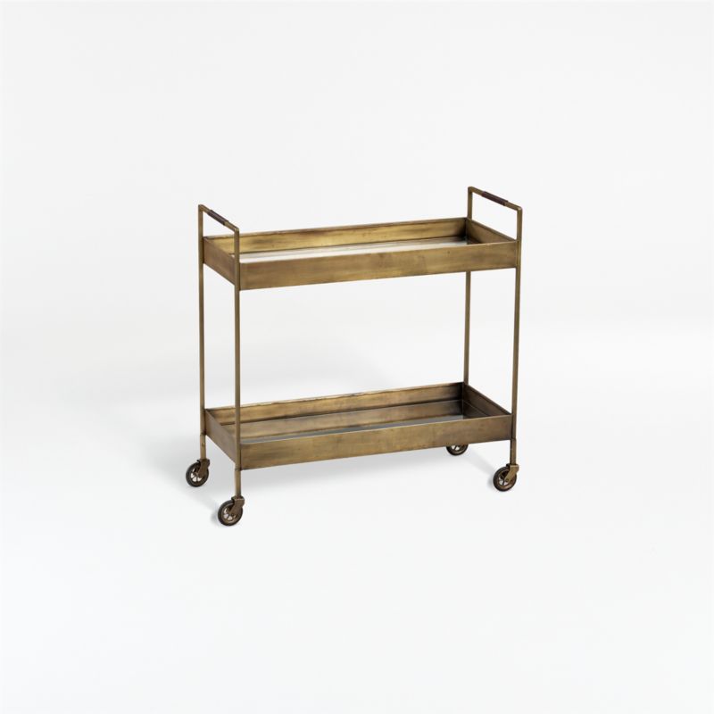 View Libations Antique Brass Bar Cart - image 2 of 12