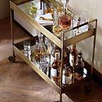 View Libations Antique Brass Bar Cart - image 8 of 12