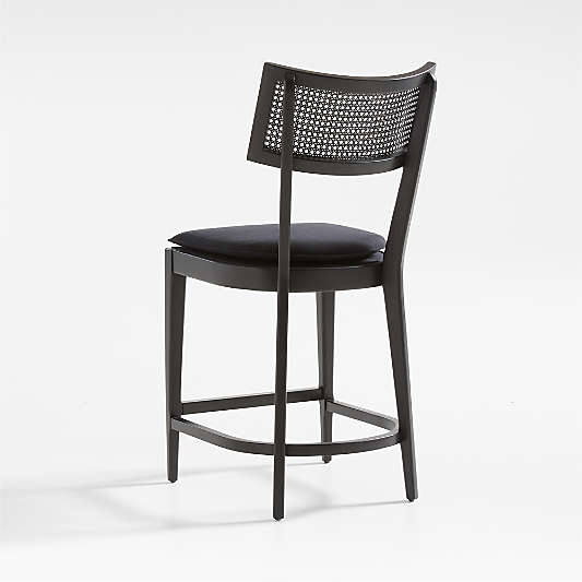 Libby Black Cane Counter Stool